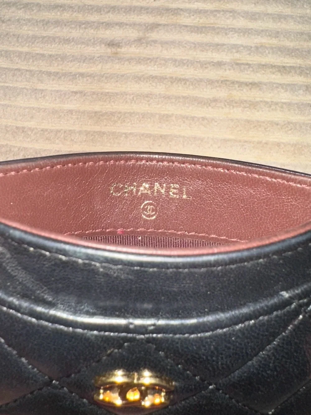 Chanel classic card holder Lambskin & Gold-Tone Metal